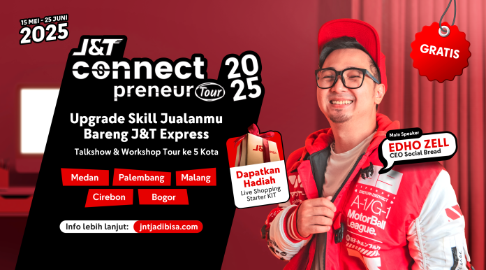 Bareng Edho Zell, J&T Connect Preneur Tour 2025 Bantu UMKM Kuasai Pasar Digital 