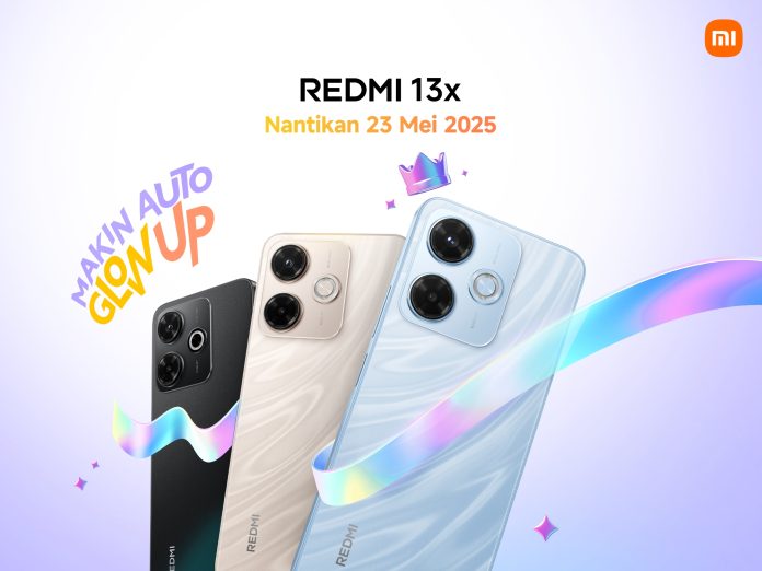 Redmi 13X Hadir di 23 Mei 2025.jpeg Redmi 13x, Xiaomi Indonesia, harga Redmi 13x, kamera 108MP, smartphone murah terbaik 2025, ponsel anak muda, MediaTek Helio G91 Ultra, fast charging 33W, Redmi terbaru, HP di bawah 2 juta