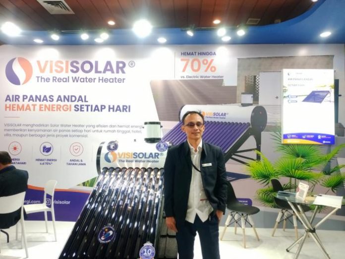 VISISOLAR Kenalkan Pemanas Air Tenaga Surya di IndoBuildTech 2026