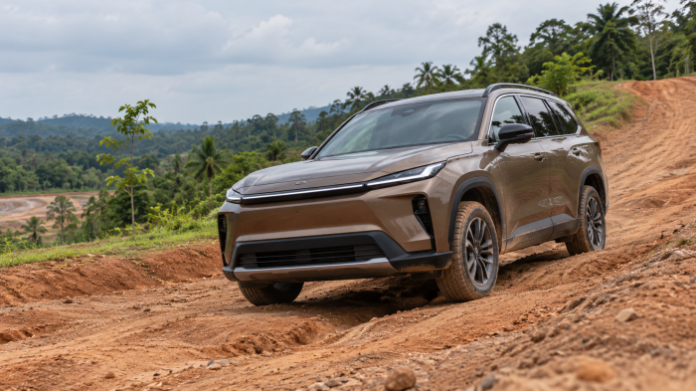 Bronze Electric SUV Climbs Off-Road Course(1) Toyota bZ4X Touring Diuji di Medan Off-Road, Tenaganya Tembus 280 kW